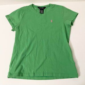 Ralph Lauren Shirt Kids Girls Size Large Tshirt Green